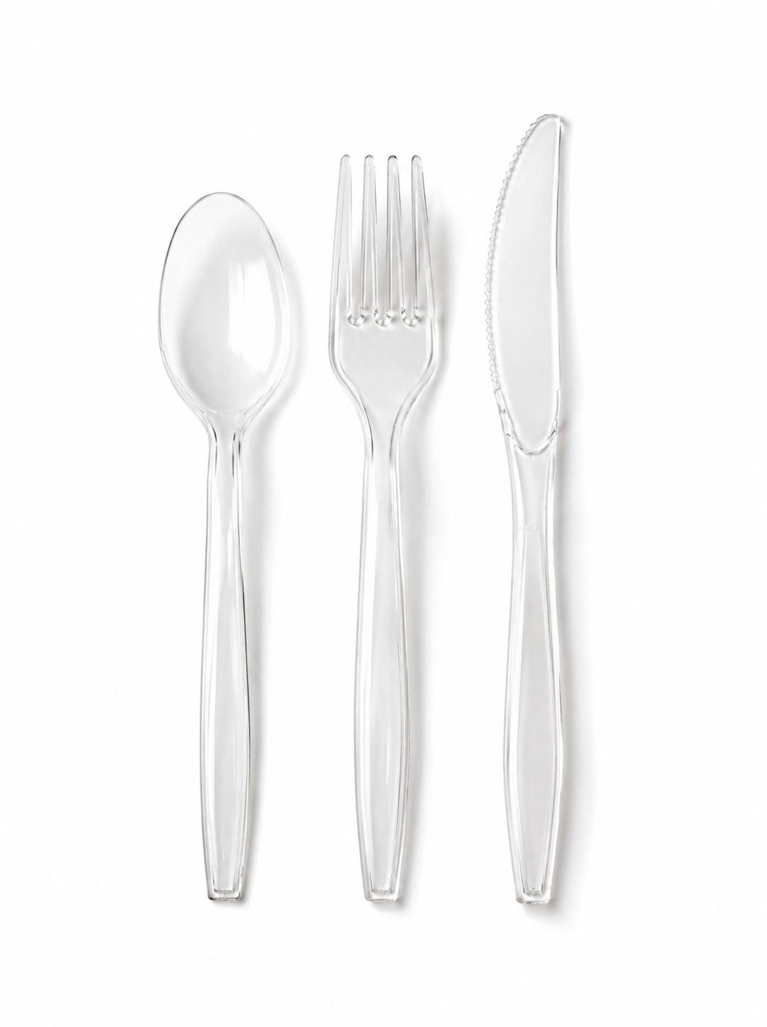 Clear Plastic Disposable Cutlery - (100 pack)