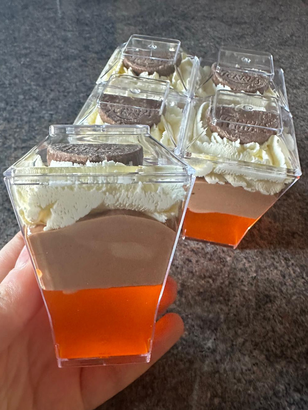 Tall Square Dessert Cups with Lid (12 pack)