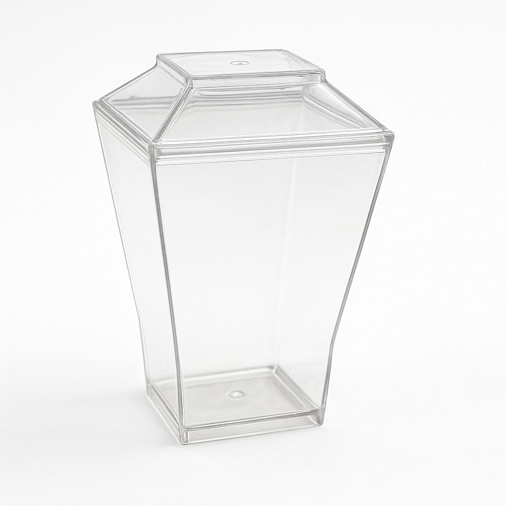 Tall Square Dessert Cups with Lid (12 pack)