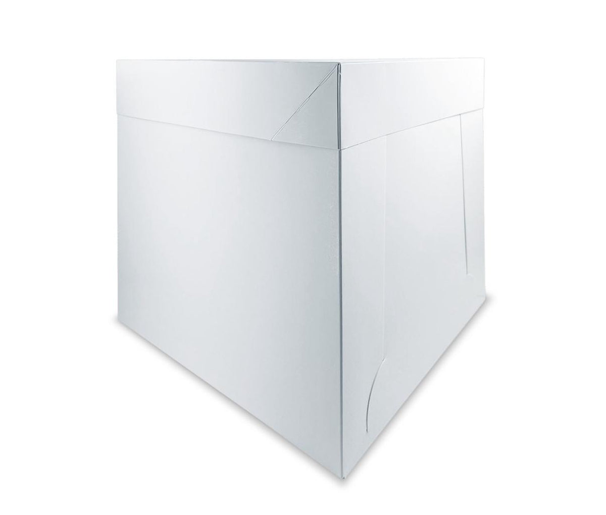 10 Pack - Tall 8" White Cake Box with Window (Separate Lid and Base)