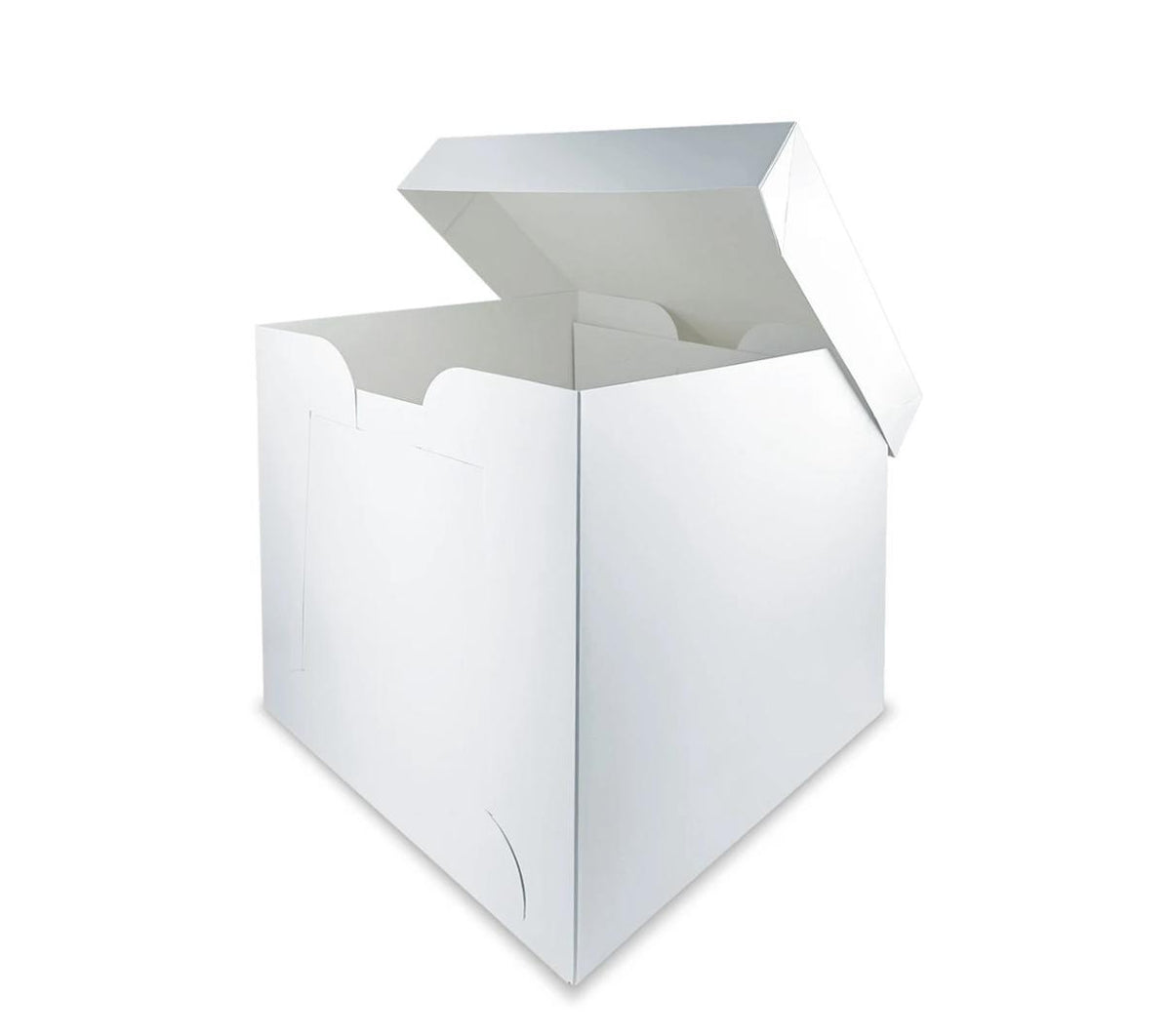 10 Pack - Tall 12" White Cake Box with adjustable height (Separate Lid and Base)