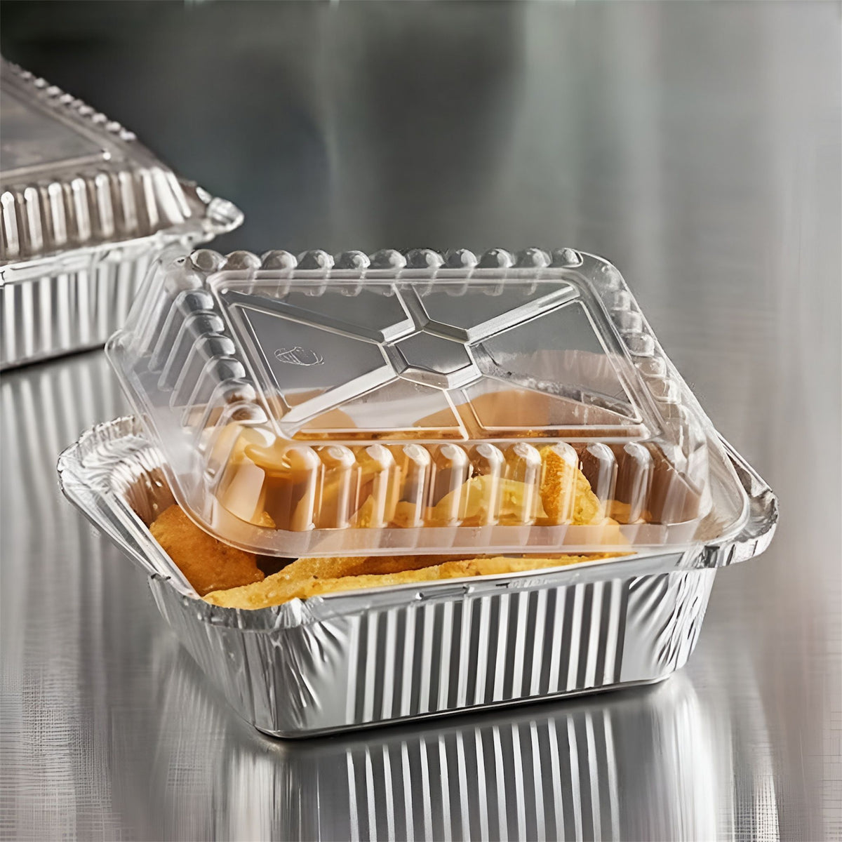 Foil Containers with Clear Plastic Lids (20 Pack)