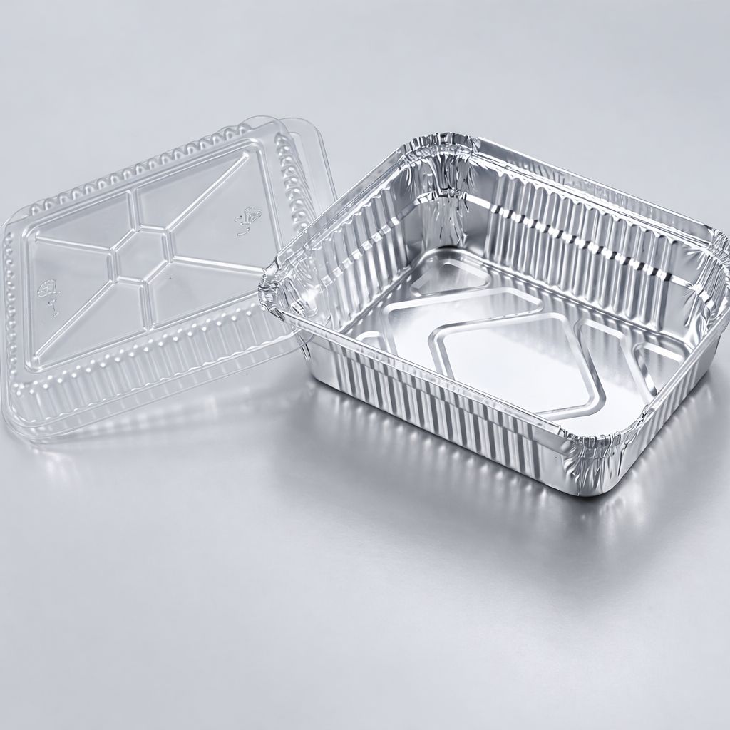Foil Containers with Clear Plastic Lids (20 Pack)