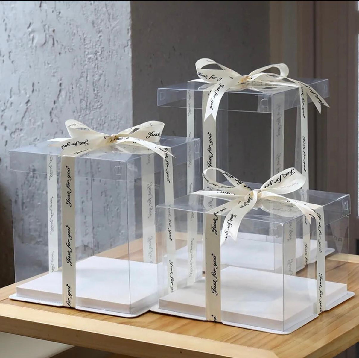 Clear Cake Boxes - Square (2 pack)