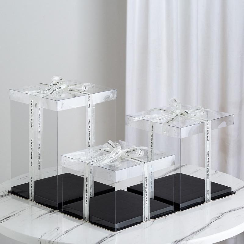 Clear Cake Boxes - Square (2 pack)