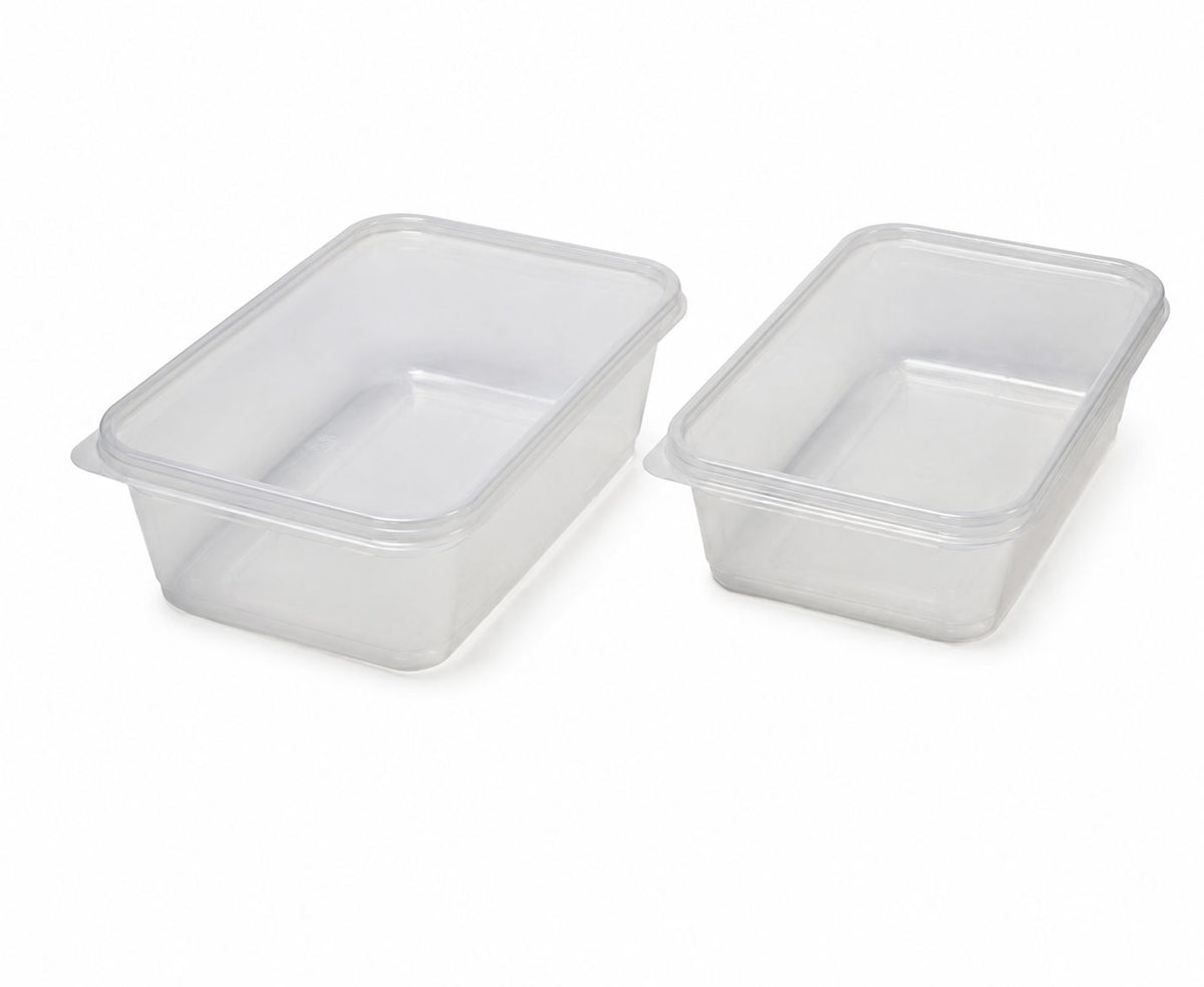 Clear Plastic Containers with Lid - Rectangle (50 pack)