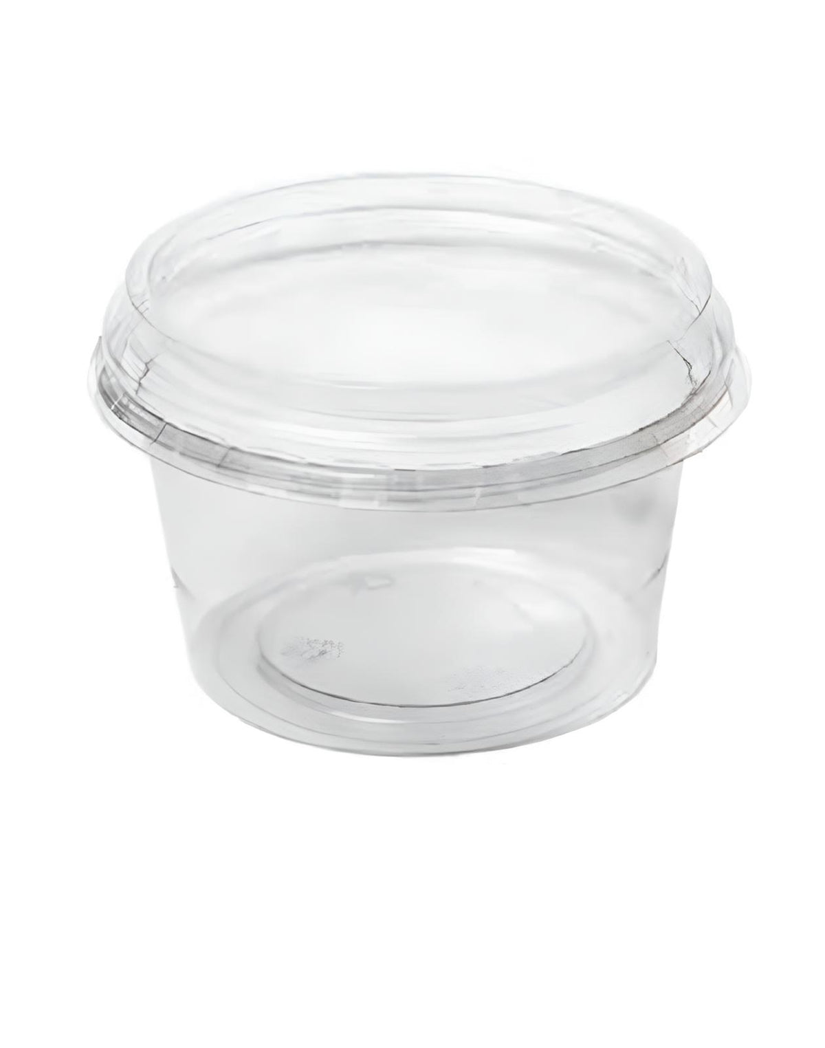 Clear Plastic Containers with Lid - Round (100 pack)