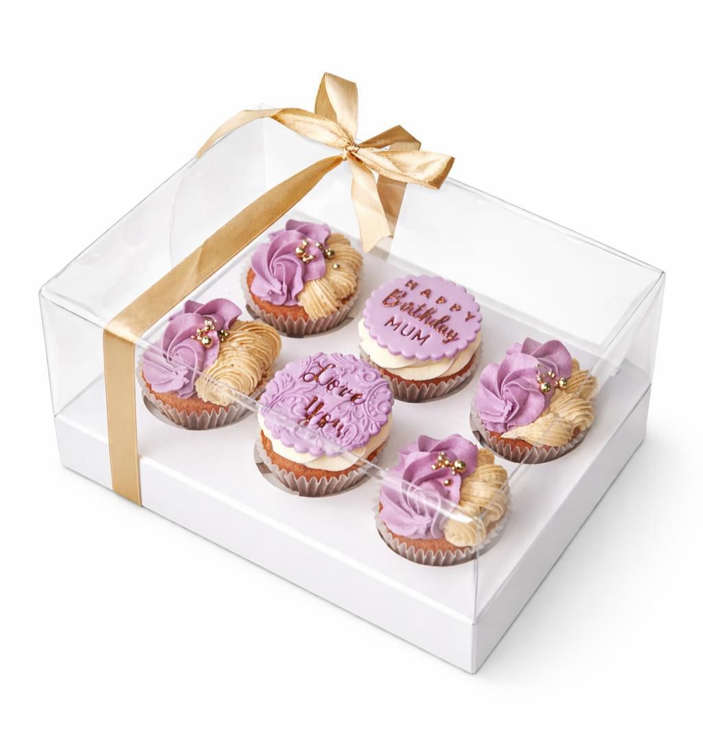 Transparent Extra Height Cupcake Box  (10 pack)