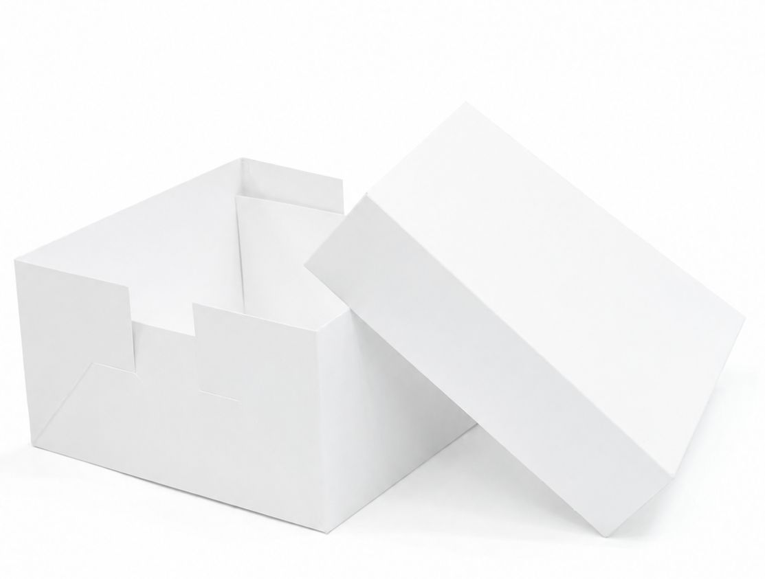 White Cake Box (Separate Lid and Base) - 25 pack