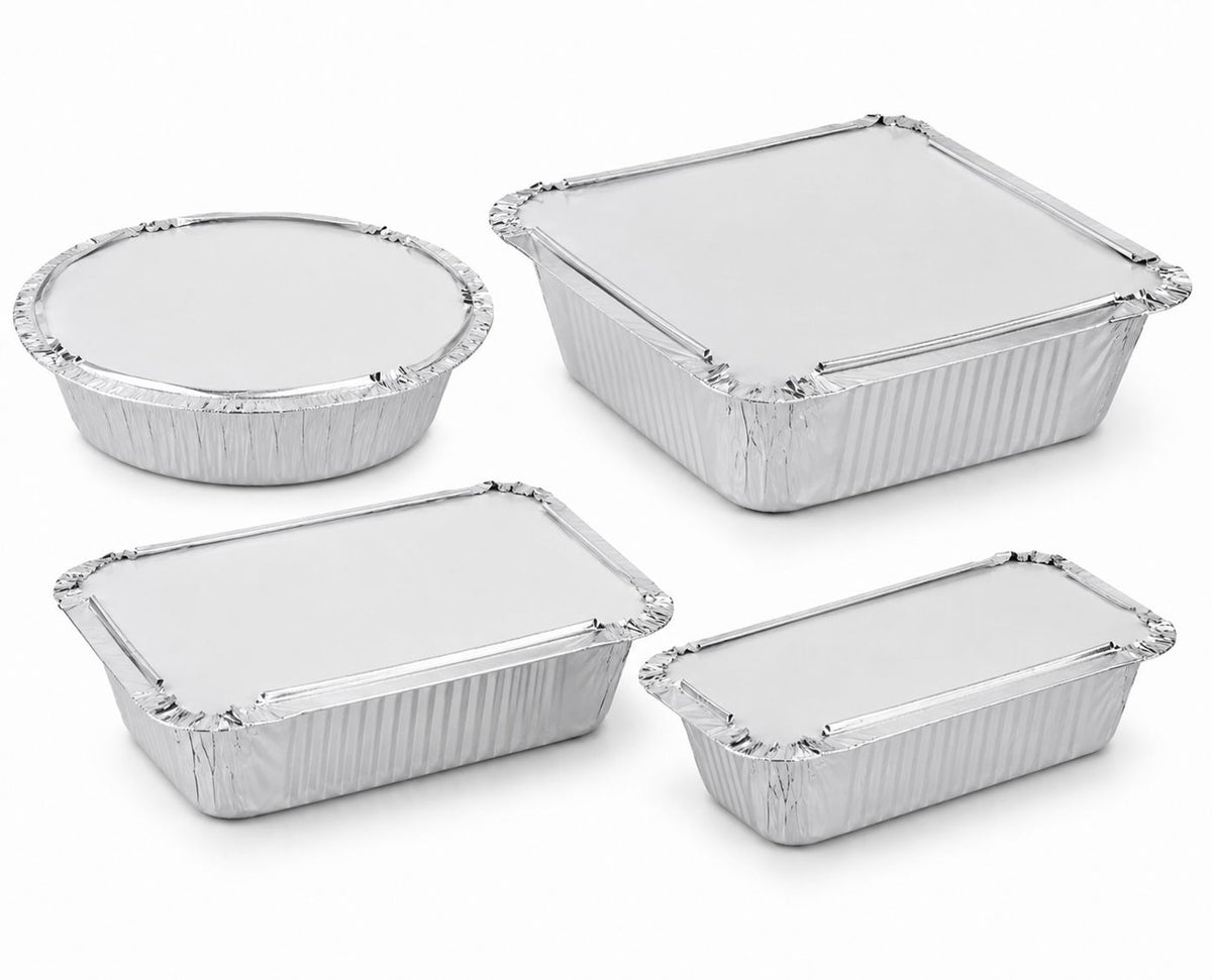 Foil Containers with Poly Lids (125 pack)